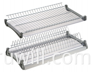 kitchen metal aluminum dish rack drainer over the sink dish drying rack with water tray
